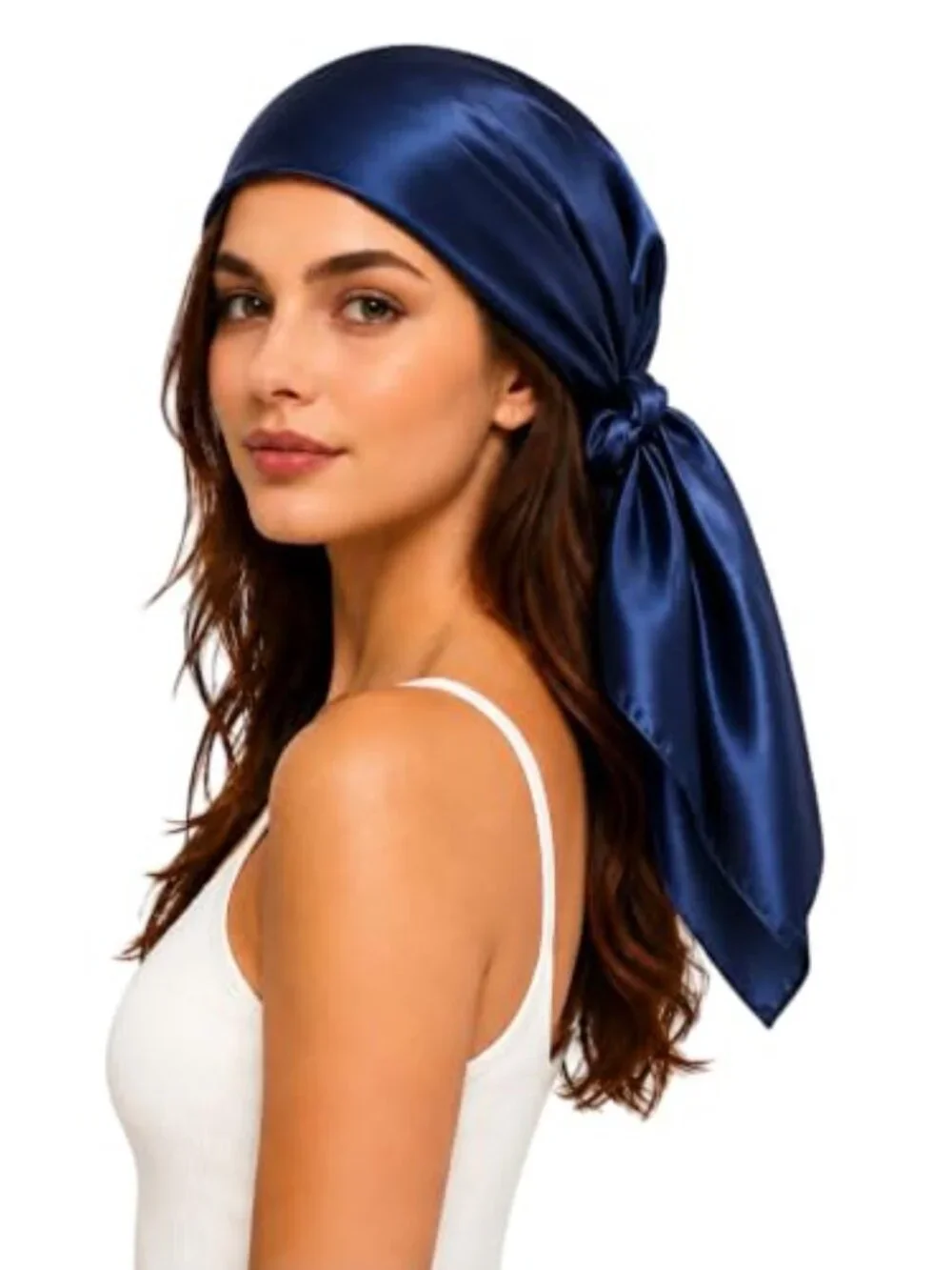 35x35 Pure Mulberry Silk Head Scarf - Anti-Frizz Sleep Wrap Hair Growth Bandana